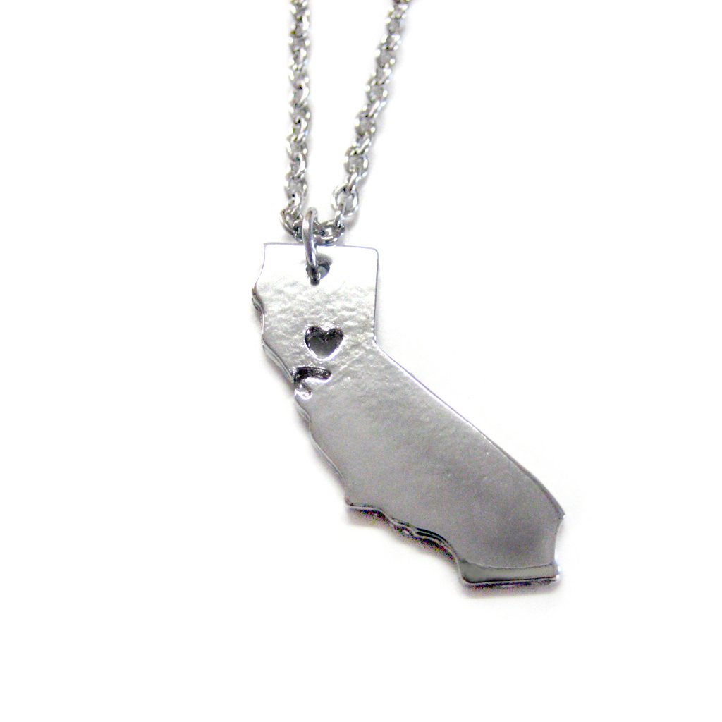California Map Pendant Necklace
